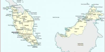 详细的地图马来西亚