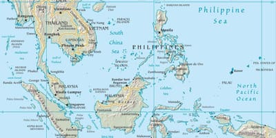 地图马来西亚在亚洲