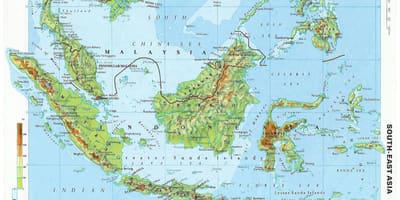 地图马来西亚的地形